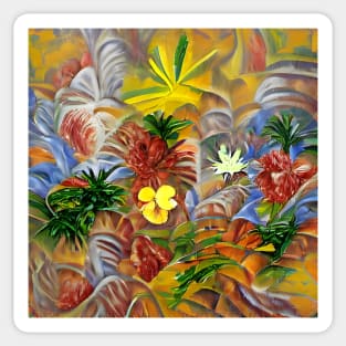 Tropical Abstract Sticker